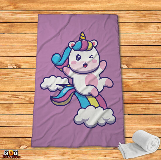 Fleece Blanket Farting Unicorn