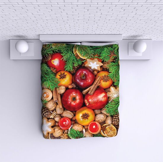 Bed Cover Christmas fruit