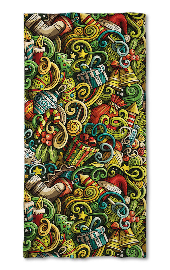 Beach Towel Christmas pattern