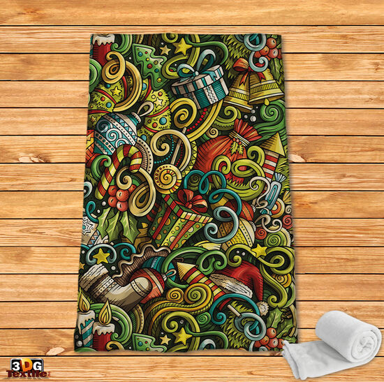Fleece Blanket Christmas pattern