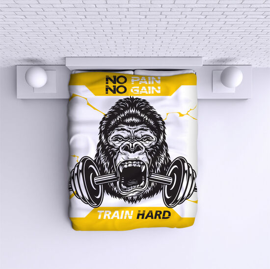 Bed Cover No pain no gain Gorilla