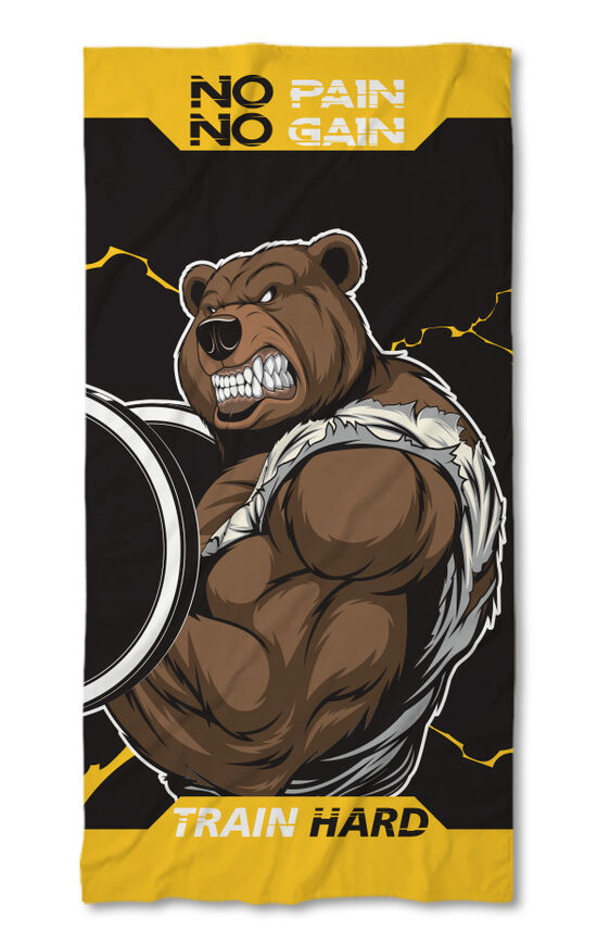 Beach Towel No pain no gain Bear