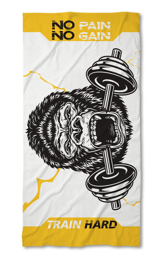 Beach Towel No pain no gain Gorilla