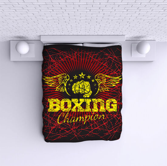 Bed Cover Boxing red