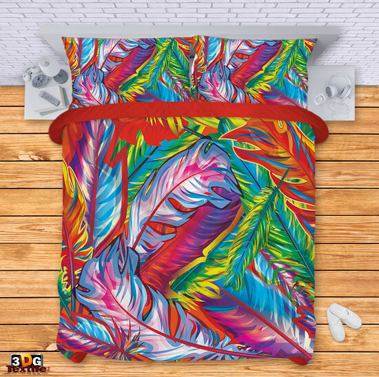 Bed Linen Colorful feathers