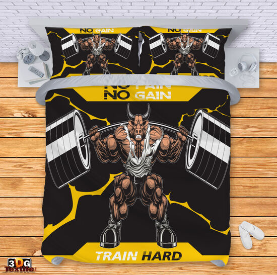 Bed Linen No pain no gain bull