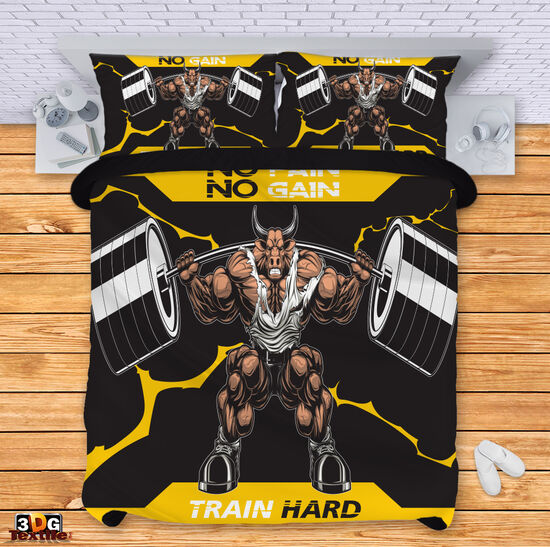 Bed Linen No pain no gain bull