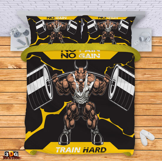 Bed Linen No pain no gain bull