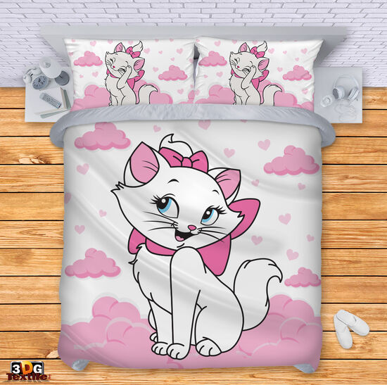 Bed Linen Marie Cat white