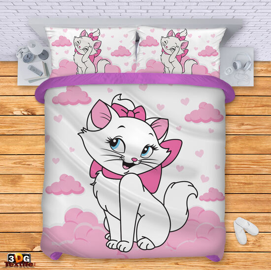Bed Linen Marie Cat white