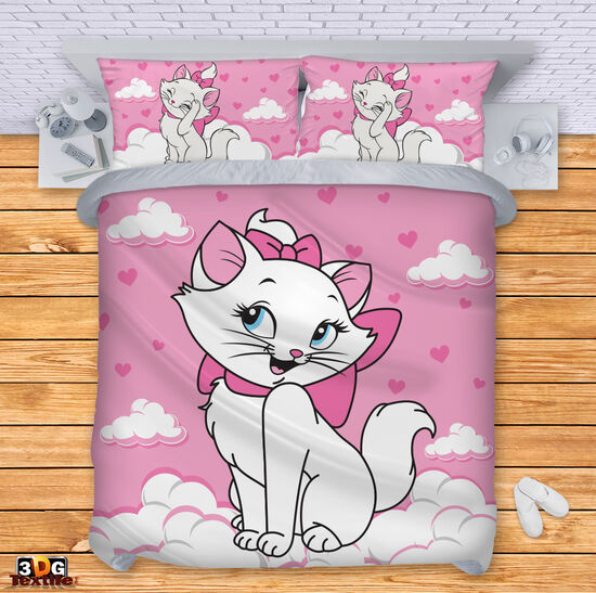 Bed Linen Marie Cat pink