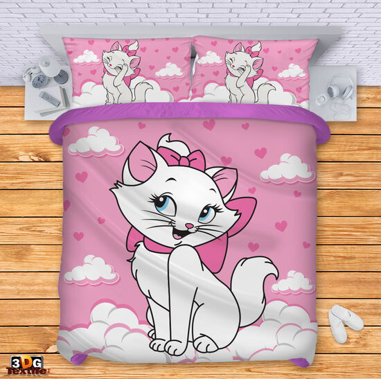 Bed Linen Marie Cat pink