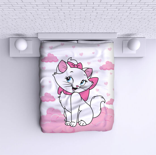 Bed Cover Marry Cat white
