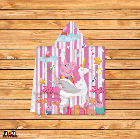 Kids Poncho Towel Peppa Pig party