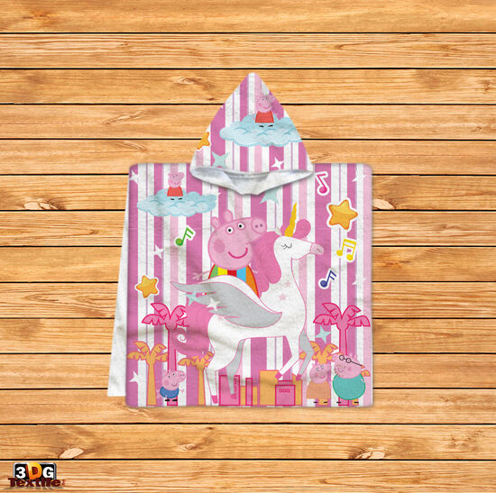 Kids Poncho Towel Peppa Pig party