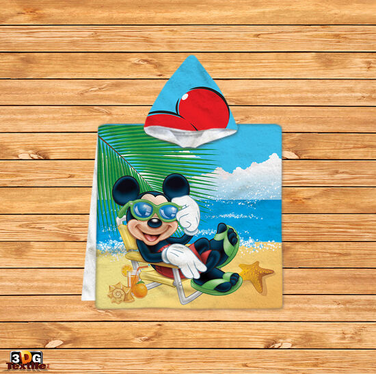 Kids Poncho Towel Mickey Vacation