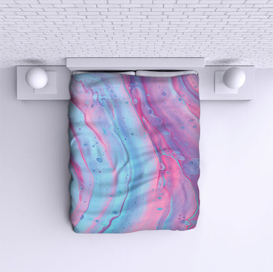 Bed Cover Purple swirl