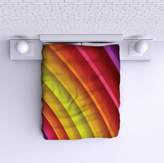 Bed Cover  Colored lines