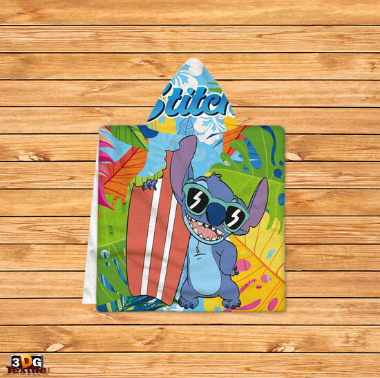 Kids Poncho Towel Stitch heart