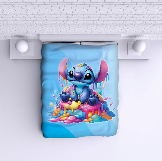 Bed Cover Stitch Ice cream blue