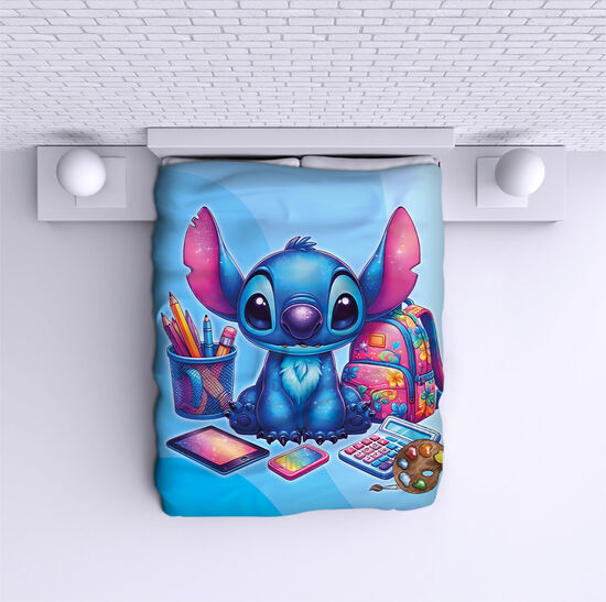 Bed Cover Stitch School blue