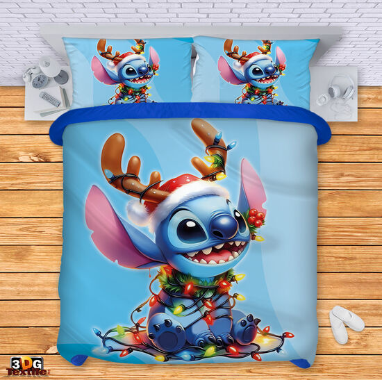 Bed Linen Stitch Christmas blue