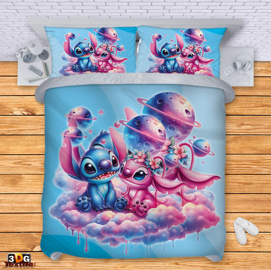 Bed Linen Stitch In love blue