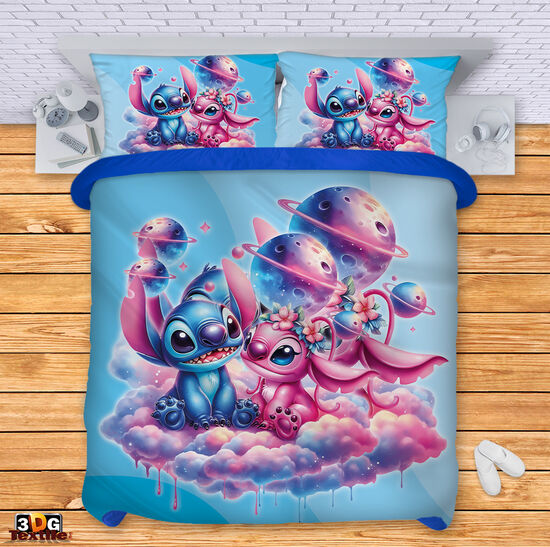 Bed Linen Stitch In love blue