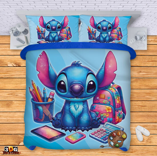 Bed Linen Stitch School blue