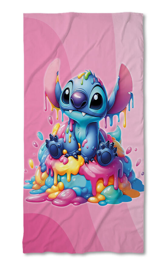Beach Towel Stitch Ice cream pink