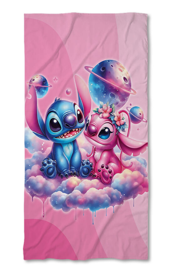 Beach Towel Stitch In love pink