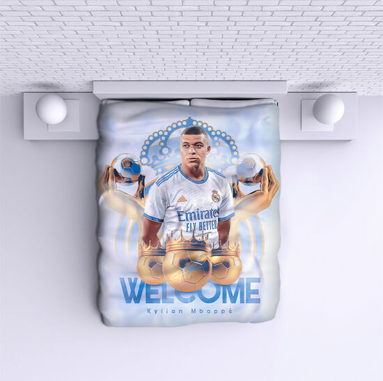 Bed Cover Kylian Mbappe Real Madrid
