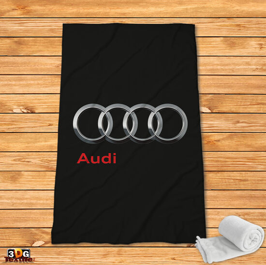 Fleece Blanket Audi logo black