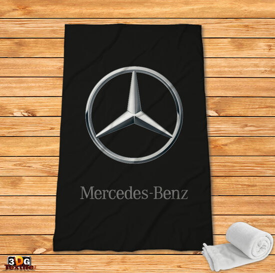Fleece Blanket Mercedes logo black