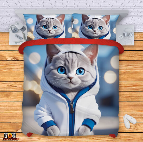 Bed Linen Cute cat AI