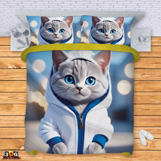 Bed Linen Cute cat AI