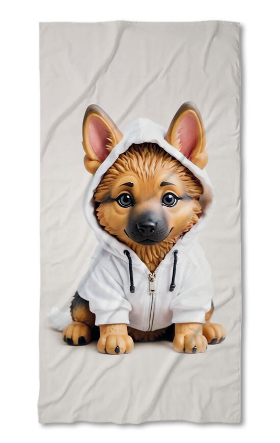 Beach Towel Cute dog AI