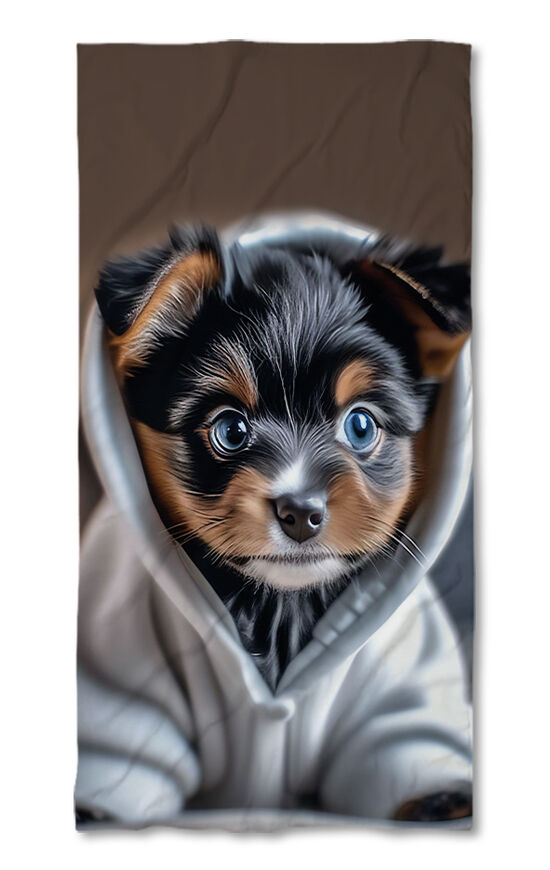 Beach Towel Cute dog AI 2