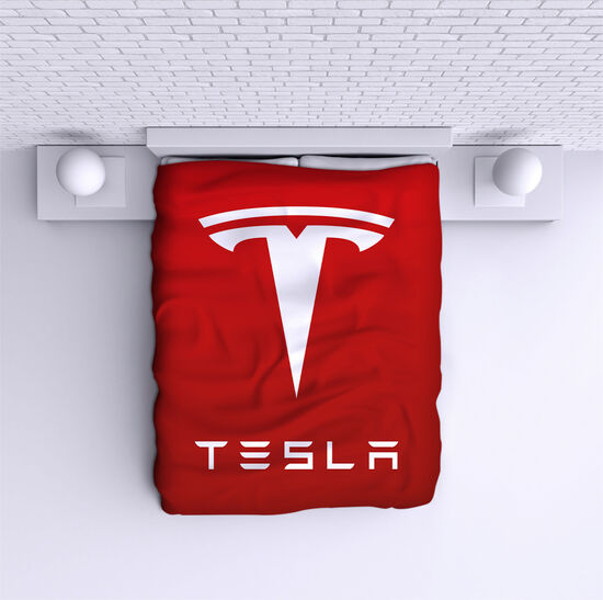 Bed Cover Tesla red