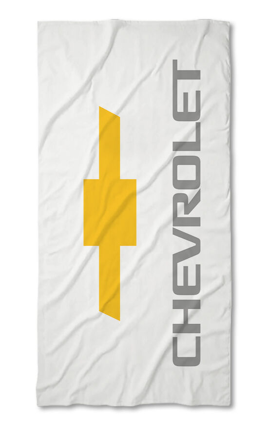 Beach Towel Chevrolet white