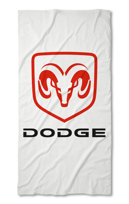 Beach Towel Dodge white