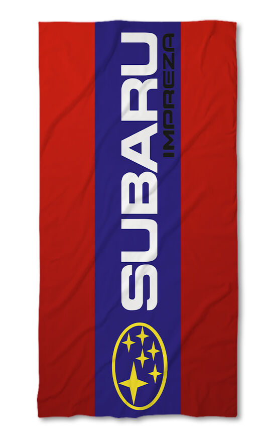 Beach Towel Subaru Impreza red