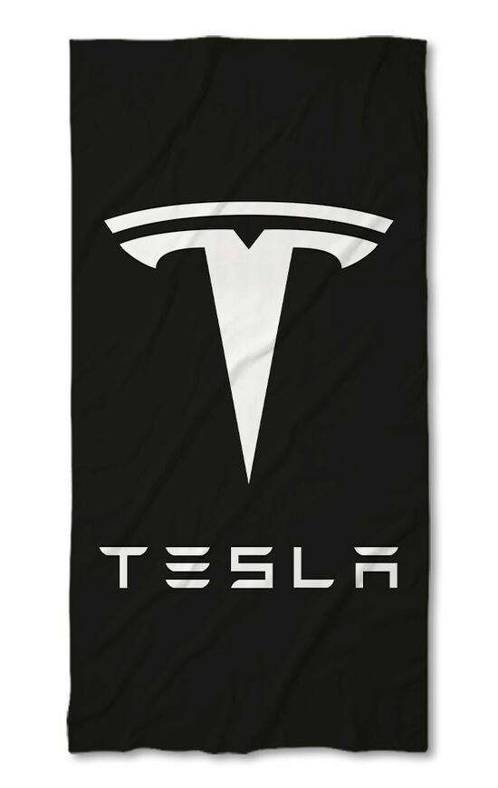 Beach Towel Tesla black