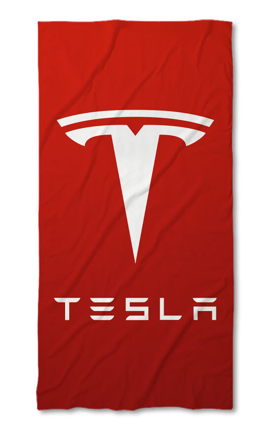 Beach Towel Tesla red