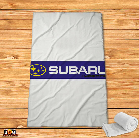 Fleece Blanket Subaru Impreza white