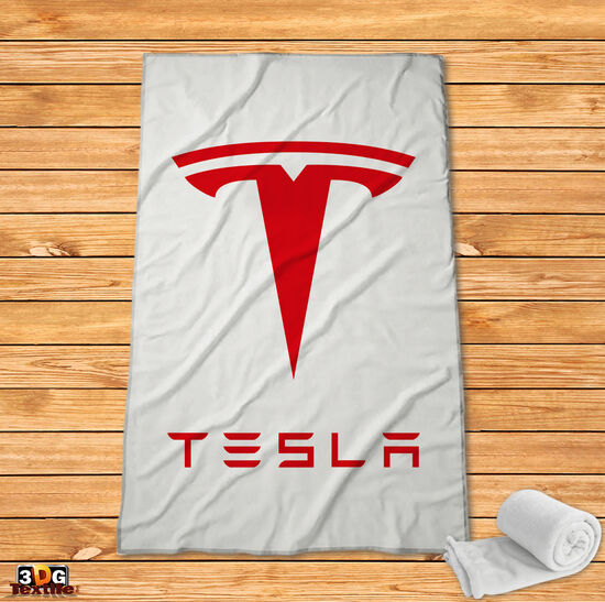 Fleece Blanket Tesla white