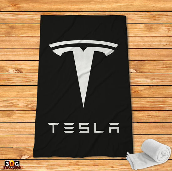 Fleece Blanket Tesla black