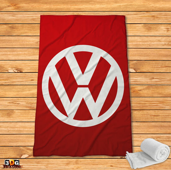 Fleece Blanket Volkswagen red