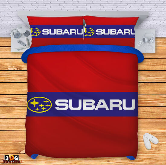 Bed Linen Subaru red