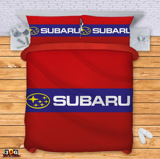 Bed Linen Subaru red